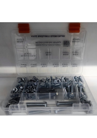 Ayaz M8 Çelik Civata Seti Anahtar Başlı 199 Parça