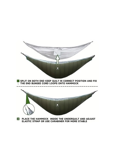 Tcherchı 4 Mevsim Sıcaklığa Sahip Hafif Taşınabilir Yeşil Hamak