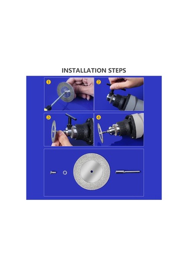 Ximistore9 10'lu Elmas Kesme Disk Seti - Dremel Aletler İçin 3mm Mandrenli Çeşitli Boyutlarda