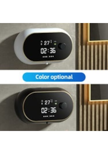 Hallow Akıllı Sensörlü Temassız Duvara Monte Otomatik Köpük El Sabunu Dispenseri Siyah