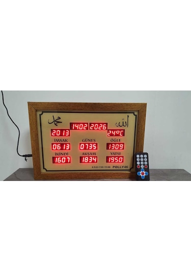 Dijital Vakit Matik İmsakiye Ev Tipi Ezan Okuyan Saat Açık
