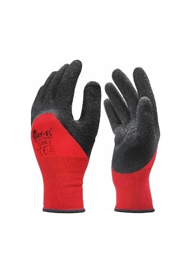 Bay-el Latex Kırmızı Siyah Eldiven El165 10 Numara