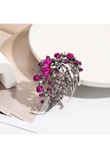 Üst Düzey Zarif Renkli Içi Boş Yaprak Broş Palto Kardigan Takım Pim Broş P0-1-5829 P0-1-5829 Çok Renkli