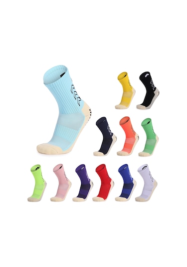 Konesam Unisex Spor Çorapları - Yumuşak Yastık Tabanı, Anti Kayma Özelliği, Nemi Emici, Geniş Lastik Manşet, 245-275mm Ayak Boyu Beyaz