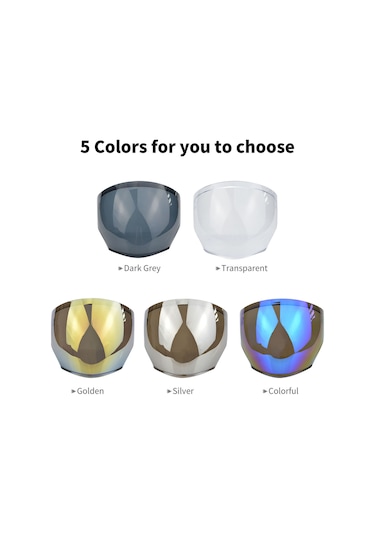 Suofeng Kyt Nfj Kask İçin Renkli Pc Cam, Güneş Işığını Engelle, Rüzgar Ve Sis Koruma, Moto Kask Lens