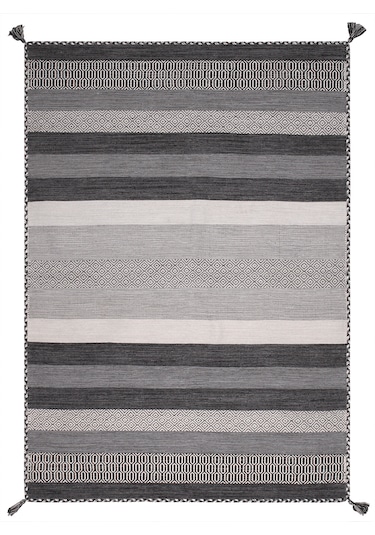My Home Halı Trb-04 Gri İskandinav El Dokuma Kilim Gri