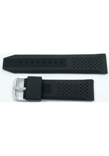 Lacost Model Silikon Saat Kordonu Siyah 24Mm Slikon Kordon Kolçak