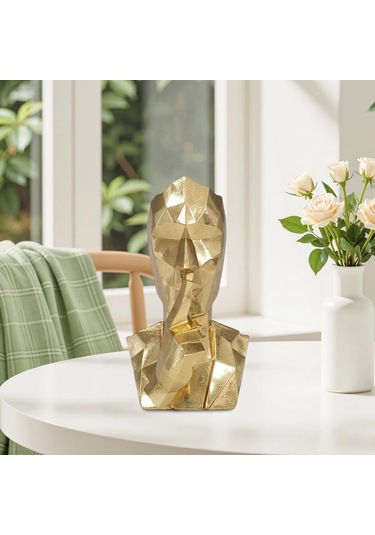 Suntek Reçine Düşünür Heykeli Ev Dekoru Soyut Figür Masa Konuşma Yok