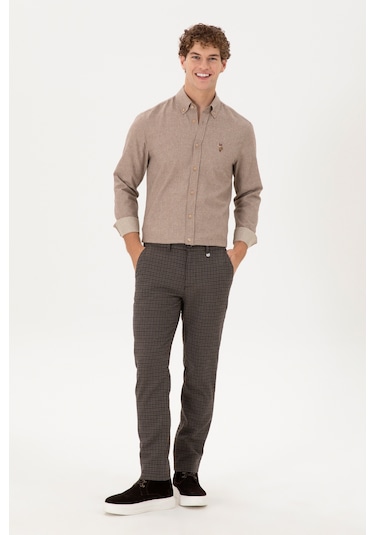 U.s. Polo Assn. Erkek Mor Pantolon Kanvas-chino 50291198-vr038 Mor