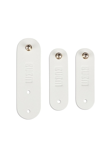 Bubm Lxdc 3 Adet Deri Kablo Askıları Kablo Bağı Sarar Kablo Yönetim Tutucu - Bej