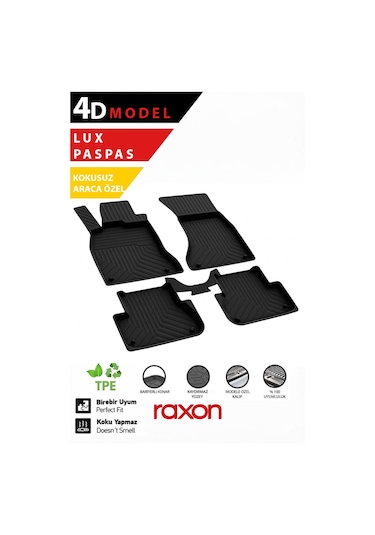 Raxon 2008+ Renault Kangoo 2 4d Premium Paspas Siyah 2lı