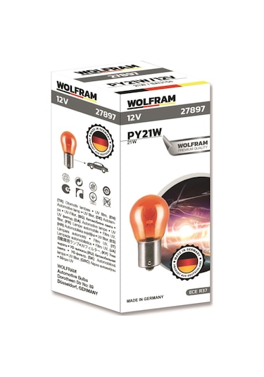 WOLFRAM AMPUL 12V 21W 93 YAN TIRNAK SARI 10 ADET