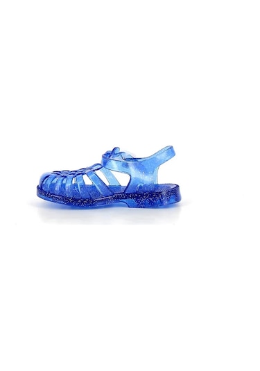 Meduse Sun Cobalt Paillete - Lacivert Simli Çocuk Sandalet