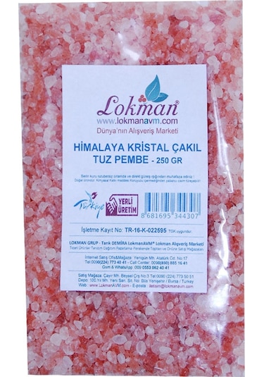 Lokman Himalaya Kristal Kaya Tuzu Çakıl Pembe 250 G