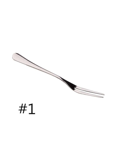 4 Adet Kokteyl Tatlı Çatalı Tadım Paslanmaz Çelik Meze Kek Meyve Çatalı Yeni Diğer