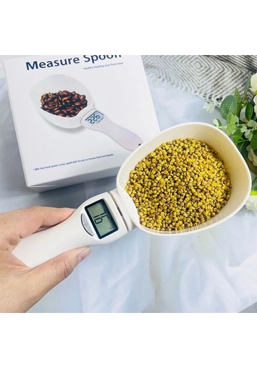 Wondernest Ve Tartı Mini Köpek Kedi Lichen Gümüş Evcil Elektronik Mama Ölçer Gümüş