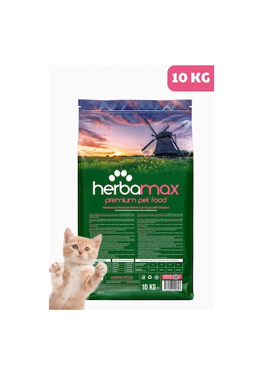 Herbamax Kitten Tavuklu ve Pirinçli Yavru Kedi Maması 10 KG