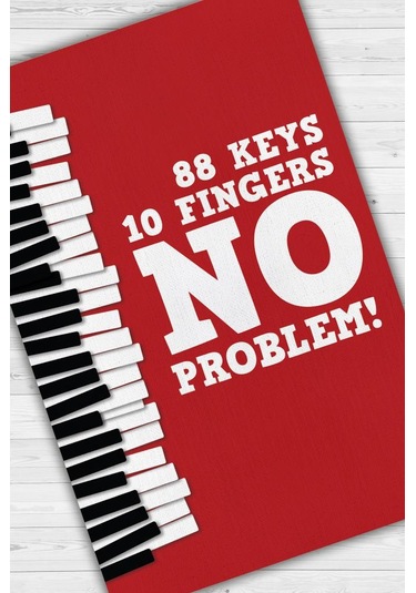 Homshtag 88 Tuş 10 Parmak Kırmızı Halı Piyano Müzik Sever Halı Çok Renkli