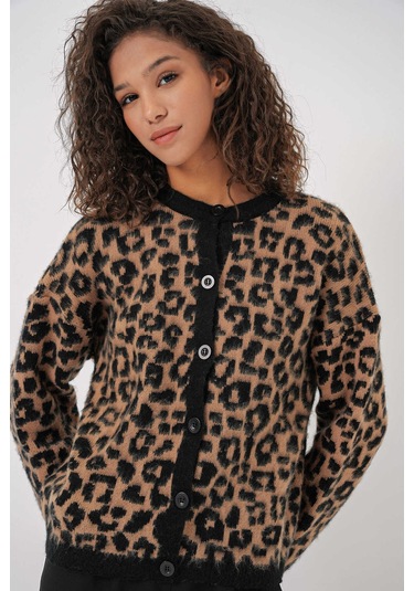 Gabria Leopar Desen Hırka Leopar