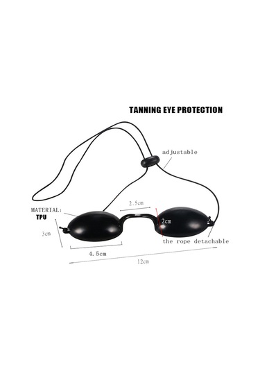 Wezone Uv Koruyucu Solaryum Gözlüğü - Siyah Tpu Malzeme, Taşınabilir Ve Hafif Tasarım