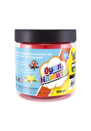 Oyun Hamuru Tek Renk Kova 500 Gr. Kırmızı Karışık Çok Renkli