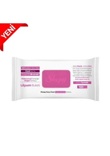 Sleepy Easy Clean Lilyum Buketi Yüzey Temizlik Havlusu&Mendili 100 Yaprak