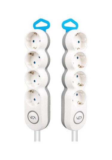 Vea Ve-2s4s 4'lü 1.5 Metre Kablolu Anahtarlı Grup Priz
