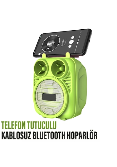 Kablosuz Bluetooth Hoparlör Speaker Telefontutucu 5w Yeşil