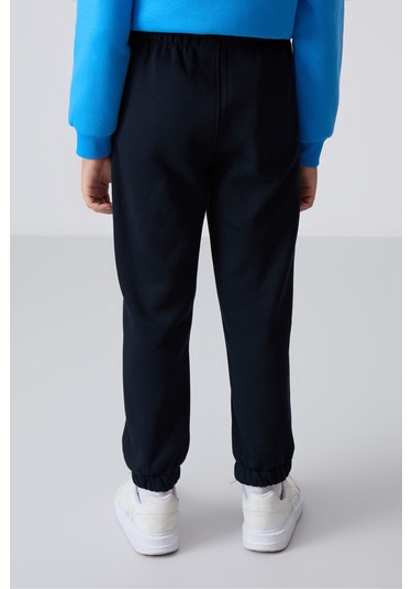 Tommy Life Lacivert Pamuklu Kalın İçi Tüylü Yumuşak Dokulu Standart Fit Baskılı Erkek Çocuk Eşofman Alt - 1122 Lacivert