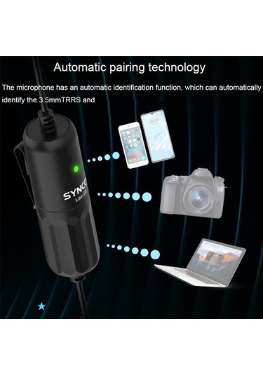 Wondernest Synco S8 Lavalier Canlı Kablolu Mikrofon, Profesyonel Kalite
