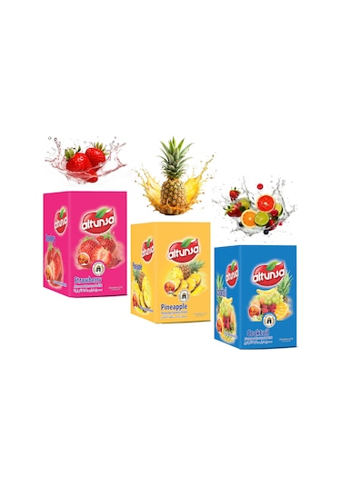 Altunsa Çilek Ananas Kokteyl Toz İçecek 3'lü 24 x 9 G