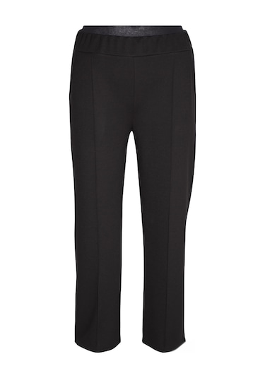 Hesna Kadın Nazlı Kışlık Büyük Beden Astarsız Siyah Pantolon Siyah