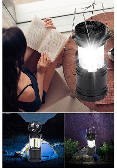 Suofeng Taşınabilir 2'li Kamp Aydınlatma Ve Fanlı Led El Feneri - 250 Lümen, 360 Derece Çok Renkli