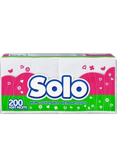 Solo Süper Peçete 200'lü 3 Paket