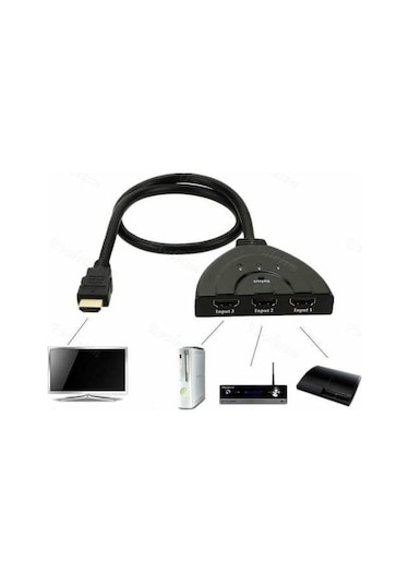 Hdmi Çoklayıcı Çoğaltıcı Switch 4586P 3 Giriş 1 Çıkış Çoklama Çok