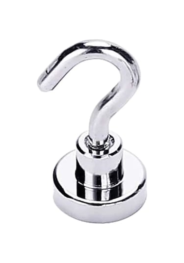 Xindoker Güçlü Neodimyum Mıknatıslı Askı Kancaları, 8kg Taşıma Kapasiteli, 10'lu Set Gümüş Renk Gümüş