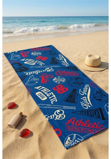 Game Day Mavi Plaj Havlusu 70 X 150 Cm Mavi