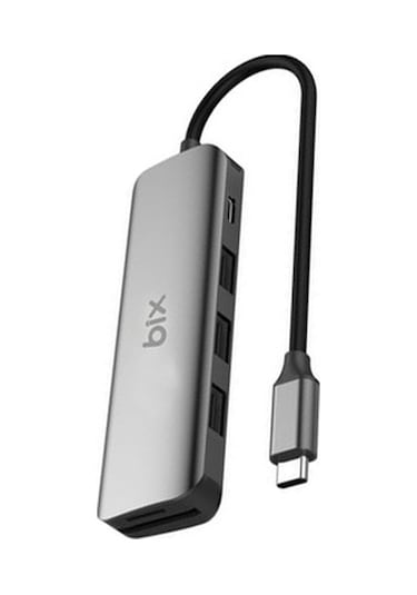 Bix Type-C Usb 3.0 Pd Kart Okuyucu 3 Portlu Çoklayıcı Hub