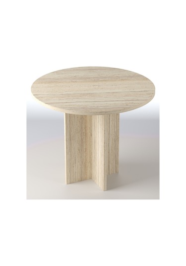 Harmony Sora Oval Masa 90x75x90 Cm Trevi Sadece Masa - Modern Tasarım Antrasit