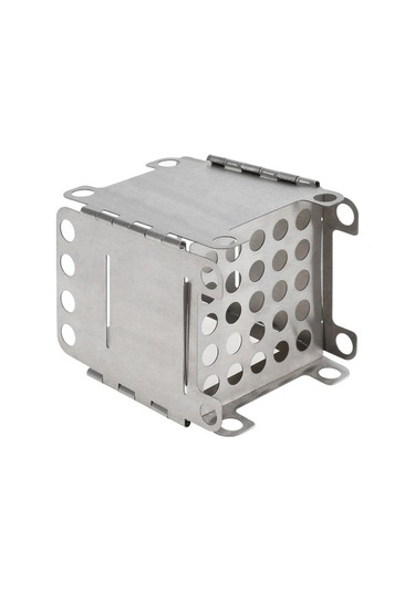 Pazly Taşınabilir Titanyum Hafif Katlanır Kamp Sobası Açık Hava Y Gri