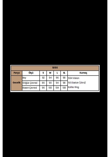 Monamise 18510 Kadın V Yaka Dantelli Düğmeli Kısa Kollu Gecelik-kahve Kahve