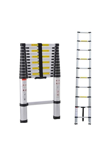 Ebax 10 Basamaklı Teleskopik Merdiven Uzayan 2.9 Metre