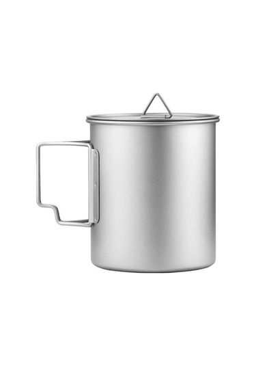 Padalink 750ml Katlanabilir Tutacaklı Titanium Kamp Su Termosu, Hafif Ve Dayanıklı, İç Ve Dış Kullanım İçin Uygun Gümüş