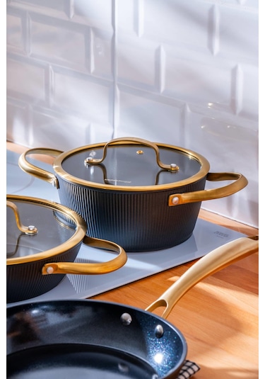 Ultimate Pro 5 Parça Tencere Seti - Siyah