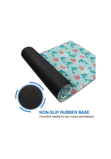 Dolphin Büyük Oyun Mouse Pad 31.5x15.7 Inch,masaüstü, Dizüstü Ve Kablosuz Fare İçin-a5