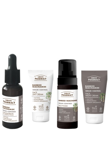 Sebum-kontrol Bambu Ve Niacinamid 4 Lü Karma Cilt Bakım Seti