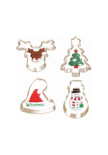Noel Kurabiye Kalıbı 4 lü Set 1