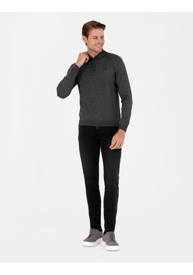 Pierre Cardin Erkek Antrasit Melanj Kazak /triko 50296623-vr081 Antrasit Melanj