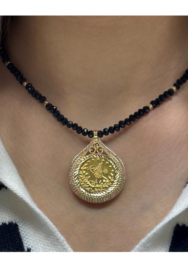 Baskı Reşat Altın Kolye Sarı Sarı Altın