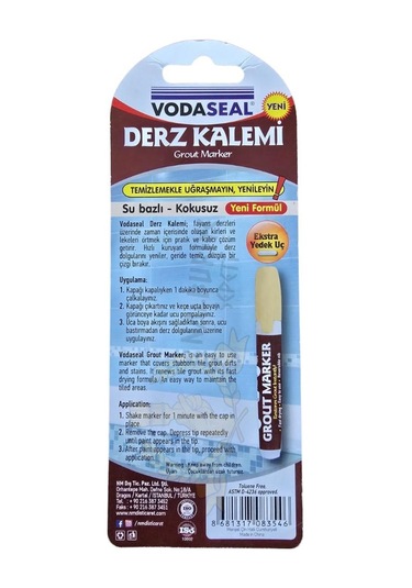 Vodaseal Kokusuz Ve Suya Dayanıklı Derz Yenileme Kalemi - Bej